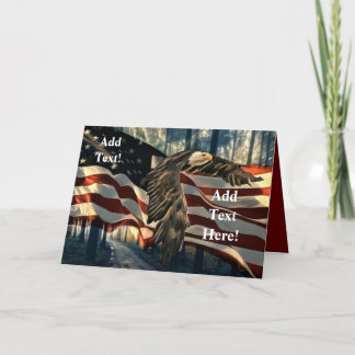 Bald Eagle American Flag Country Road Danke Ihnen