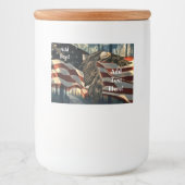 Bald Eagle American Flag Country Road Food Label Lebensmitteletikett (Vorderseite)