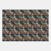 Bald Eagle American Flag Country Road Geschenkpapier Set (Vorderseite 3)