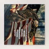 Bald Eagle American Flag Country Road Jigsaw Puzzl Puzzle (Horizontal)