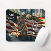 Bald Eagle American Flag Country Road Mouse Pad Mousepad (Mit Mouse)