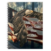 Bald Eagle American Flag Country Road Notebook Notizblock (Vorderseite)