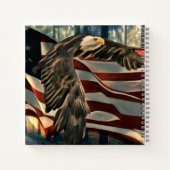Bald Eagle American Flag Country Road Notizblock (Rückseite)
