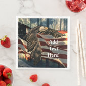Bald Eagle American Flag Country Road Paper Dinner Serviette (Beispiel)