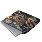 Bald Eagle American Flag Country Road Sleev Laptopschutzhülle (Vorne Knopf)