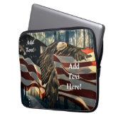 Bald Eagle American Flag Country Road Sleev Laptopschutzhülle (Vorderseite Links)