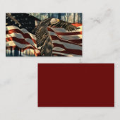 Bald Eagle American Flag Country Road Visitenkarte (Vorne/Hinten)