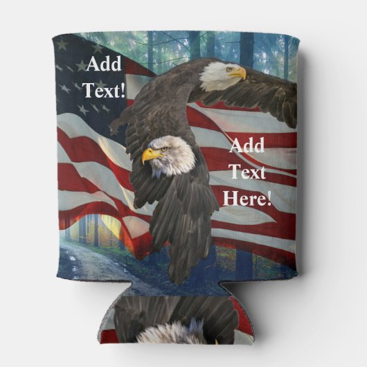 Bald Eagle American Flag Dosenkühler (Rückseite)