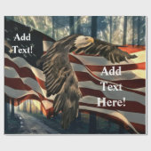 Bald Eagle American Flag Geschenkpapier (Flach)