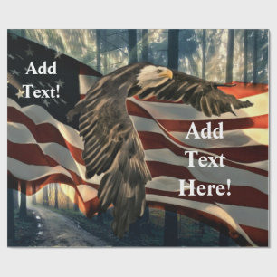 Bald Eagle American Flag Geschenkpapier