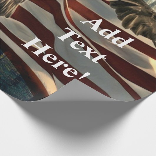 Bald Eagle American Flag Geschenkpapier (Ecke)