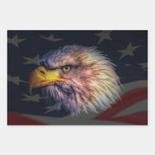 Bald Eagle American Flag Geschenkpapier Set (Vorderseite 2)