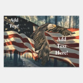 Bald Eagle American Flag Geschenkpapier Set (Vorderseite 2)