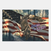 Bald Eagle American Flag Geschenkpapier Set (Vorderseite)