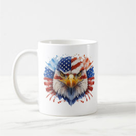 Bald Eagle American Flag Kaffeetasse
