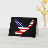 Bald Eagle American Flag Karte (Gelbe Blume)