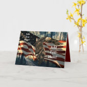 Bald Eagle American Flag Karte (Gelbe Blume)