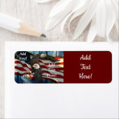 Bald Eagle American Flag Label (Insitu)