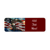 Bald Eagle American Flag Label (Vorne)