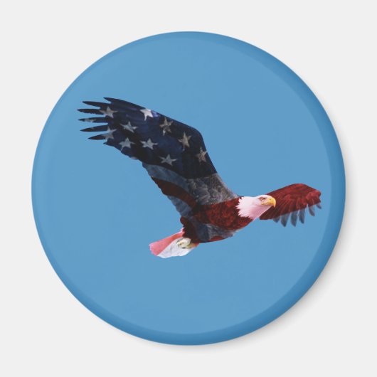 Bald Eagle American Flag Magnet (Vorne)