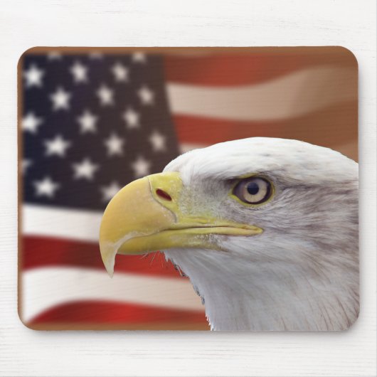 Bald Eagle & American Flag Mousepad (Vorne)