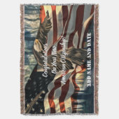 Bald Eagle American Flag Neue Staatsbürgerschaft Decke (Vorderseite Vertikal)