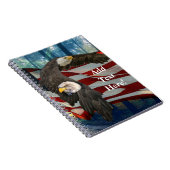Bald Eagle American Flag Notizblock (Rechte Seite)