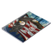 Bald Eagle American Flag Notizblock (Linke Seite)