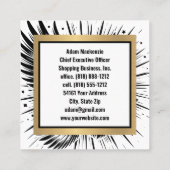 Bald Eagle American Flag Patriotic Business Card Quadratische Visitenkarte (Rückseite)