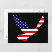 Bald Eagle American Flag Postkarte (Vorne/Hinten)