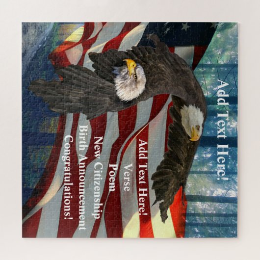 Bald Eagle American Flag Puzzle (Horizontal)