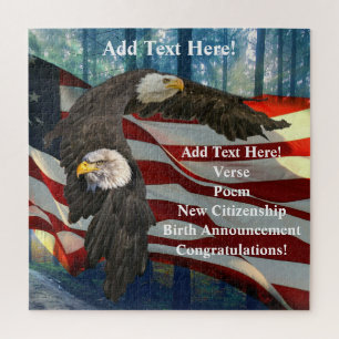 Bald Eagle American Flag Puzzle