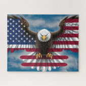 Bald Eagle American Flag Puzzle (Horizontal)
