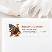 Bald Eagle American Flag Return Address (Insitu)