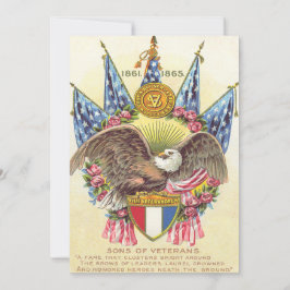 Bald Eagle American Flag Rose Einladung