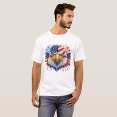Bald Eagle American Flag T-Shirt (Vorne ganz)