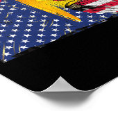 Bald Eagle American Flag USA 4. Juli Poster (Ecke)