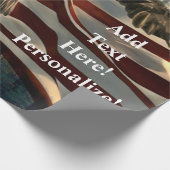 Bald Eagle American Flag Wrapping Paper Geschenkpapier (Ecke)
