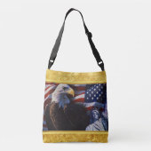 Bald Eagle an Statue der Freiheit und der amerikan Tragetaschen Mit Langen Trägern (Rückseite)