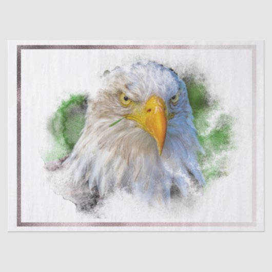 Bald Eagle Artwork Decoupage Seidenpapier (Vorderseite)