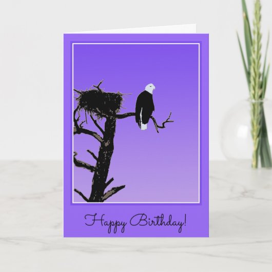 Bald Eagle at Sunset - Original Wildlife Karte (Vorderseite)