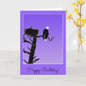 Bald Eagle at Sunset - Original Wildlife Karte (Gelbe Blume)