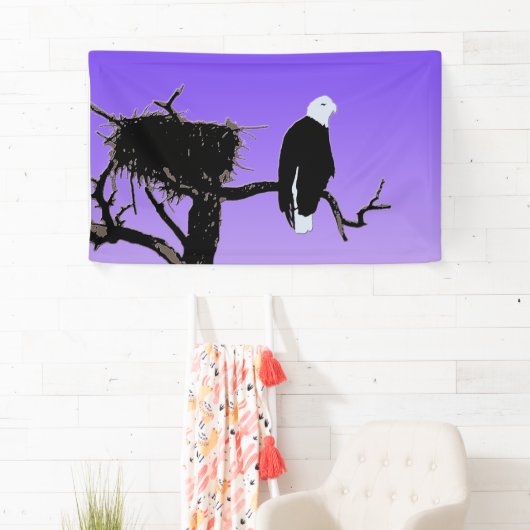 Bald Eagle at Sunset - Ursprüngliche Naturkunde Banner (Insitu)