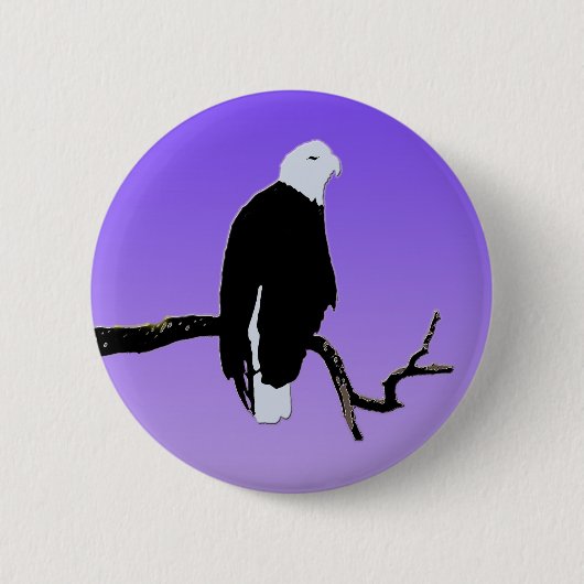 Bald Eagle at Sunset - Ursprüngliche Naturkunde Button (Vorderseite)