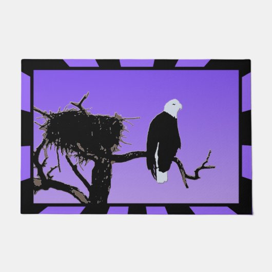 Bald Eagle at Sunset - Ursprüngliche Naturkunde Fußmatte (Vorderseite)