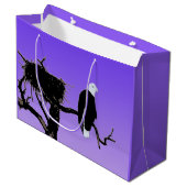 Bald Eagle at Sunset - Ursprüngliche Naturkunde Große Geschenktüte (Vorderseite Schrägansicht)