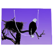 Bald Eagle at Sunset - Ursprüngliche Naturkunde Große Geschenktüte (Rückseite)