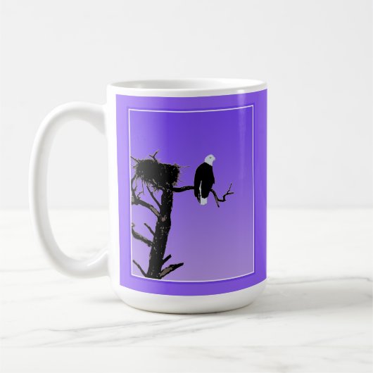 Bald Eagle at Sunset - Ursprüngliche Naturkunde Kaffeetasse (Links)