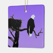 Bald Eagle at Sunset - Ursprüngliche Naturkunde Keramikornament (Links)