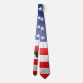 Bald Eagle auf amerikanischer Flagge Neck Tie Krawatte (Rückseite)